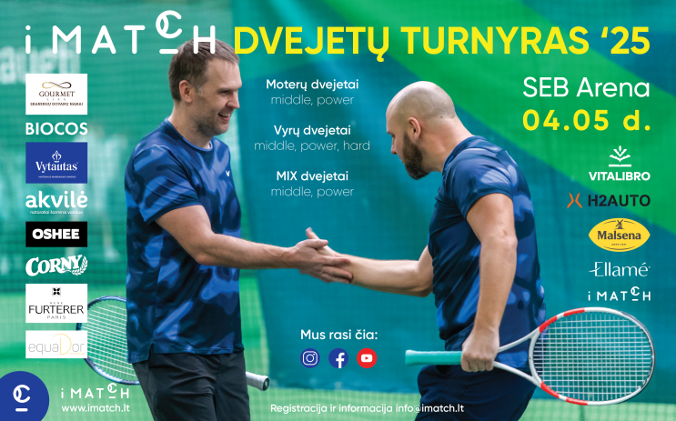 Dvejetų turnyras Seb arenoje nuotrauka