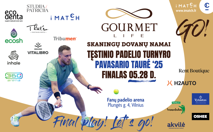 Padelio tęstinio turnyro finalas su Gourmet life nuotrauka