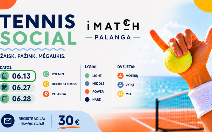 Tennis Social 120 min. Palanga nuotrauka
