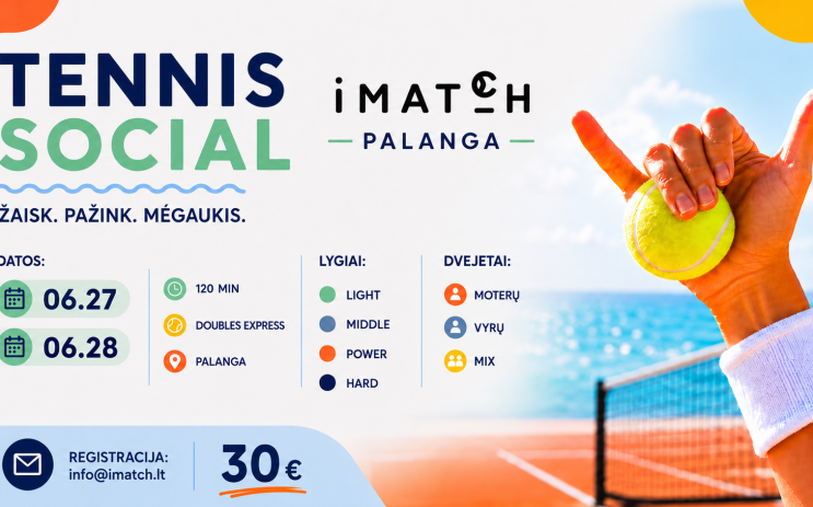 Tennis Social 120 min. Palanga nuotrauka